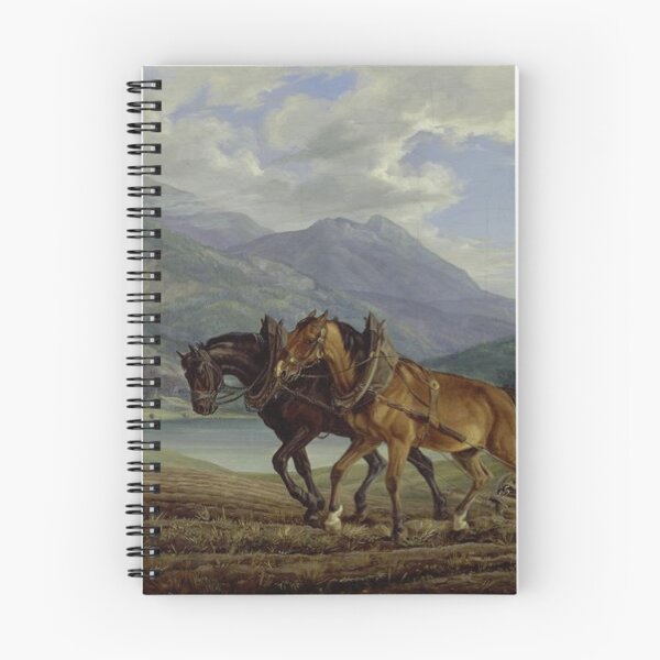 Item preview, Mountain landscape with plowing farmers designed and sold by SharonTheFirst.