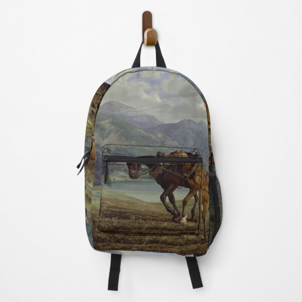 Item preview, Mountain landscape with plowing farmers designed and sold by SharonTheFirst.