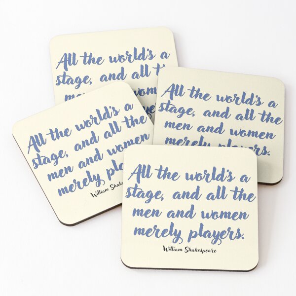 Item preview, All the world's a stage . . . William Shakespeare Quotation designed and sold by CharlottePlaceArt.