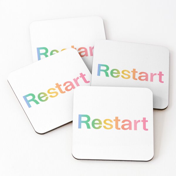 Item preview, Colorful Restart Inspirational Quote Art designed and sold by BobaBunny76.