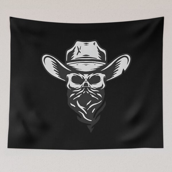 Item preview, Gothic Skeleton Cowboy With Bandana Art designed and sold by twgzaoiu15.