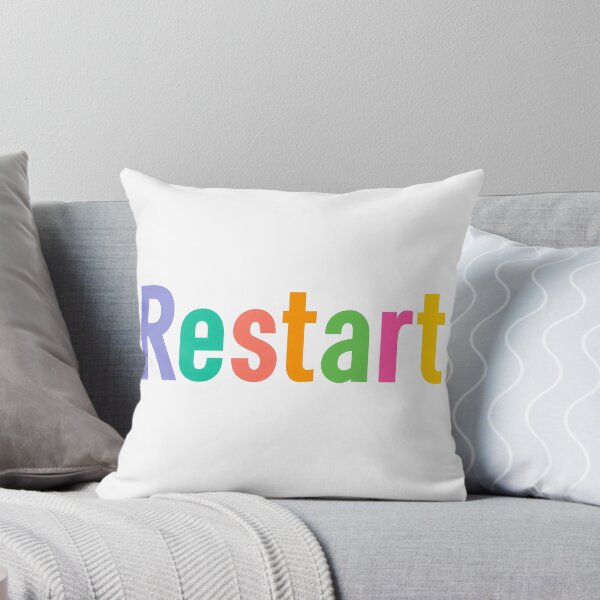Item preview, Colorful Restart Inspirational Quote Art designed and sold by BobaBunny76.