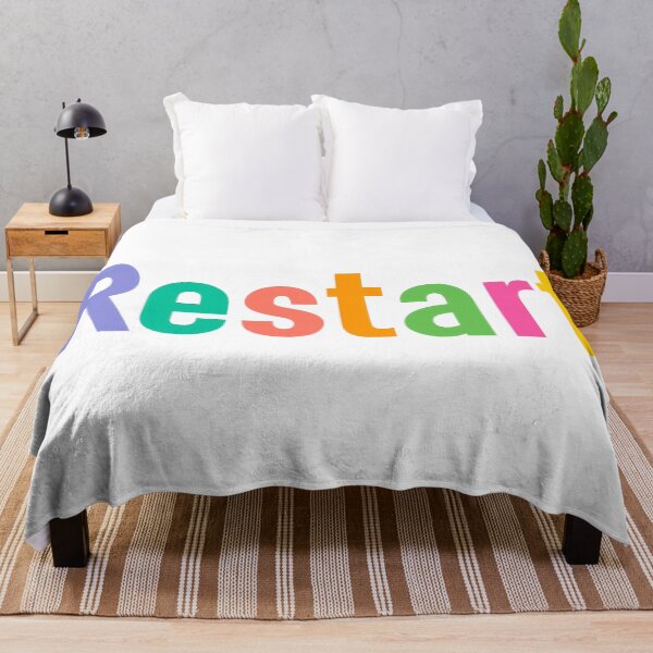 Item preview, Colorful Restart Inspirational Quote Art designed and sold by BobaBunny76.