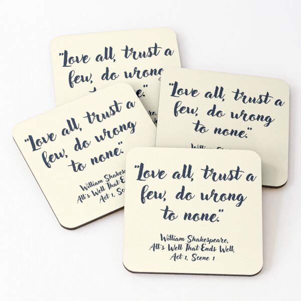 Item preview, Lit Shakespeare Quote from Alls Well That Ends Well designed and sold by CharlottePlaceArt.