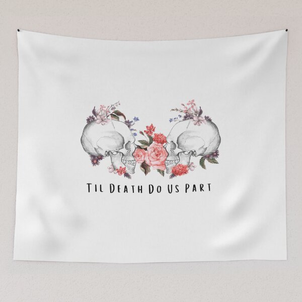 Item preview, Til Death Do Us Part Skull Roses Gothic Love Minimalist Design designed and sold by NANursing.