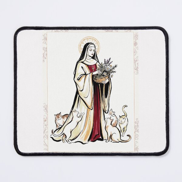Item preview, Saint Gertrude of Nivelles with cats. designed and sold by Natalia-Vlad.