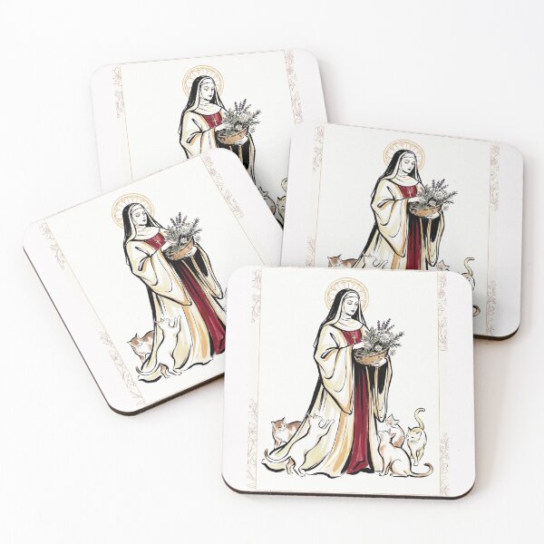Item preview, Saint Gertrude of Nivelles with cats. designed and sold by Natalia-Vlad.