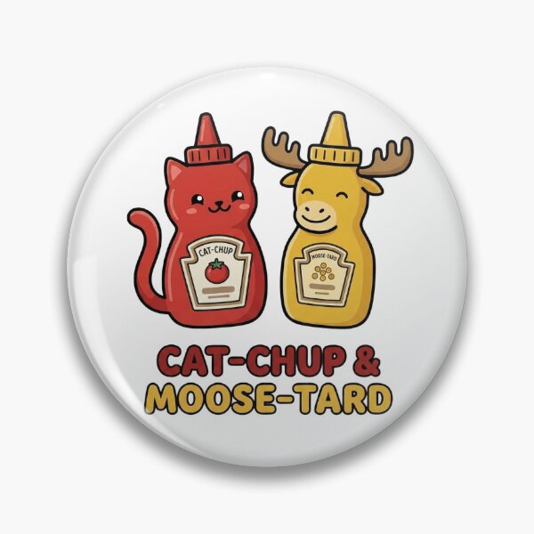 Item preview, Cat-chup & Moose-tard – Funny Food Pun Animal Design designed and sold by aiqdelicia.
