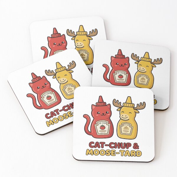 Item preview, Cat-chup & Moose-tard – Funny Food Pun Animal Design designed and sold by aiqdelicia.