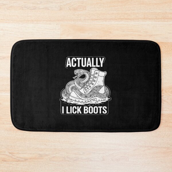 Item preview, Actually I Lick Boots Snake Badge designed and sold by TejasSalvi.