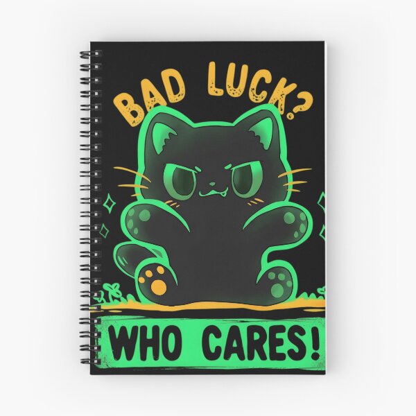 Item preview, Bad Luck Who Cares Black Cat Aesthetic Neon Green designed and sold by haitrieuic96.