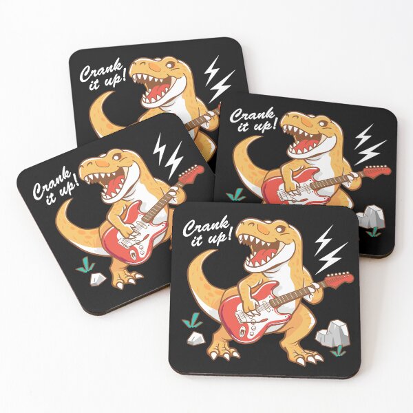 Item preview, Rockin’ T-Rex – Guitar Shredding Dinosaur Design_ORANGE designed and sold by AckeeWolf.