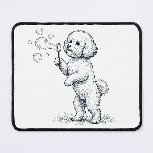Item preview, Vintage Bichon Frise Blowing Bubbles Dog Mom Dad Lover designed and sold by DoodleTortle.