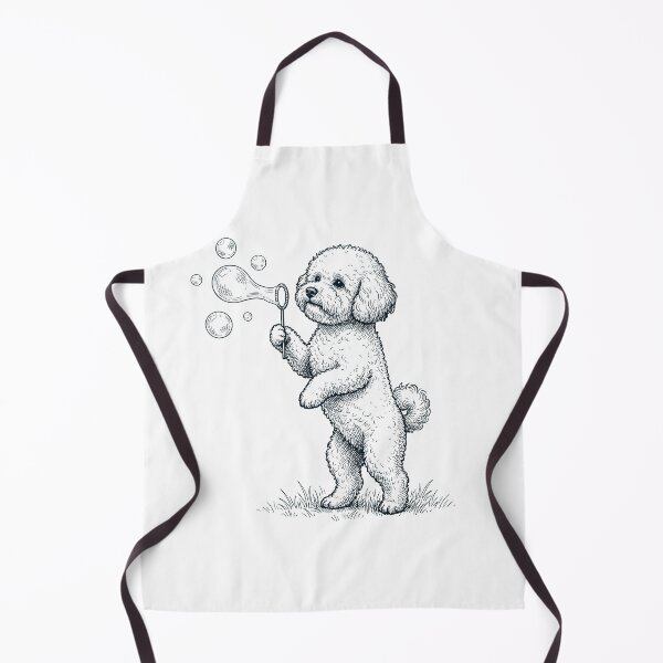 Item preview, Vintage Bichon Frise Blowing Bubbles Dog Mom Dad Lover designed and sold by DoodleTortle.