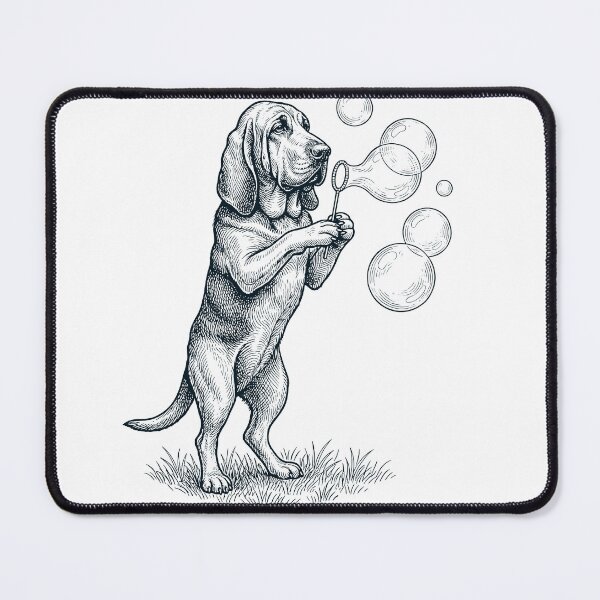 Item preview, Vintage Bloodhound Blowing Bubbles Dog Mom Dad Lover designed and sold by DoodleTortle.