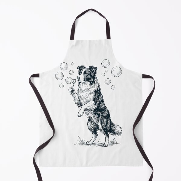 Item preview, Vintage Border Collie Blowing Bubbles Dog Mom Dad Lover designed and sold by DoodleTortle.