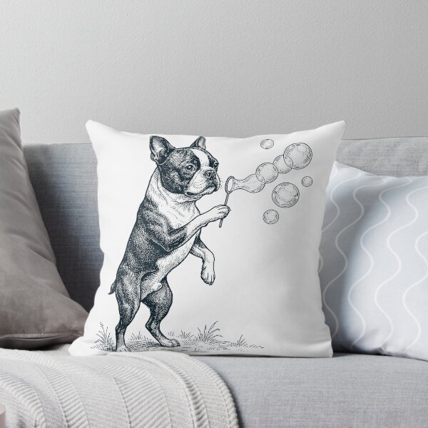 Item preview, Vintage Boston Terrier Blowing Bubbles Dog Mom Dad Lover designed and sold by DoodleTortle.
