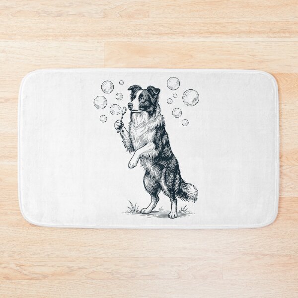Item preview, Vintage Border Collie Blowing Bubbles Dog Mom Dad Lover designed and sold by DoodleTortle.
