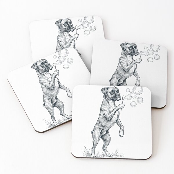 Item preview, Vintage Boxer Dog Blowing Bubbles Dog Mom Dad Lover designed and sold by DoodleTortle.