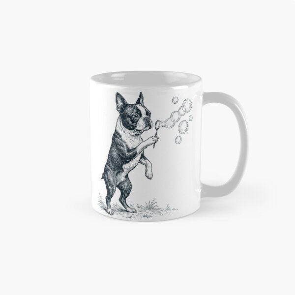 Item preview, Vintage Boston Terrier Blowing Bubbles Dog Mom Dad Lover designed and sold by DoodleTortle.