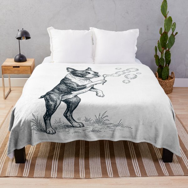 Item preview, Vintage Boston Terrier Blowing Bubbles Dog Mom Dad Lover designed and sold by DoodleTortle.