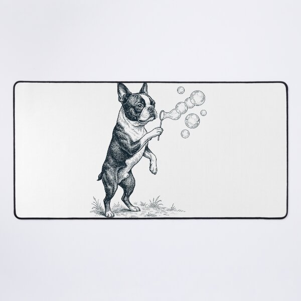 Item preview, Vintage Boston Terrier Blowing Bubbles Dog Mom Dad Lover designed and sold by DoodleTortle.