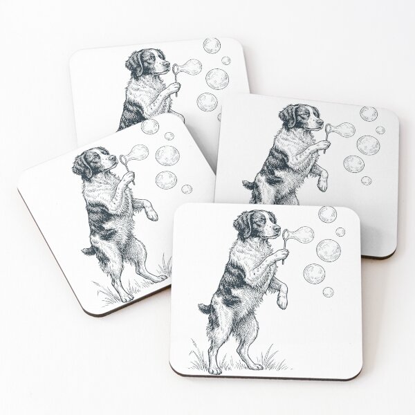 Item preview, Vintage Brittany Dog Blowing Bubbles Dog Mom Dad Lover designed and sold by DoodleTortle.
