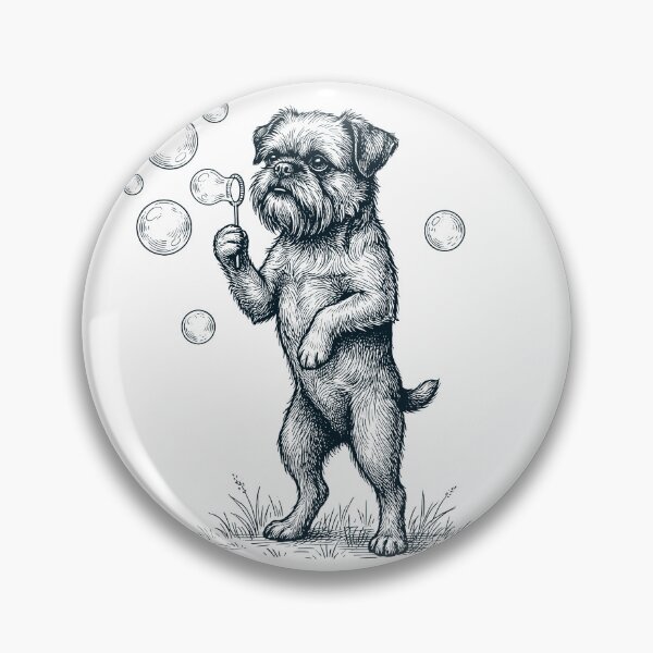 Item preview, Vintage Brussels Griffon Blowing Bubbles Dog Mom Dad Lover designed and sold by DoodleTortle.