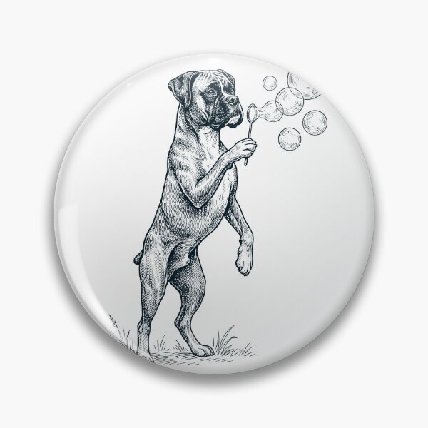 Item preview, Vintage Boxer Dog Blowing Bubbles Dog Mom Dad Lover designed and sold by DoodleTortle.