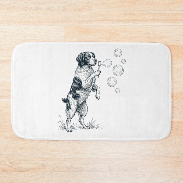 Item preview, Vintage Brittany Dog Blowing Bubbles Dog Mom Dad Lover designed and sold by DoodleTortle.
