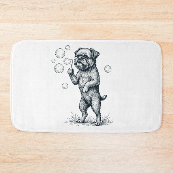 Item preview, Vintage Brussels Griffon Blowing Bubbles Dog Mom Dad Lover designed and sold by DoodleTortle.
