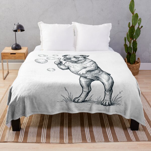 Item preview, Vintage Bulldog Blowing Bubbles Dog Mom Dad Lover designed and sold by DoodleTortle.