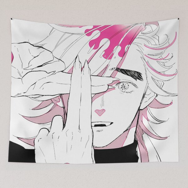 Item preview, Douma Demon Slayer Pink Minimalist Portrait designed and sold by mildaclairmo.