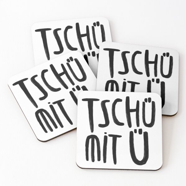 Item preview, Saying goodbye in a funny way: "Tschau" with "au", "Tschü" with "Ü". designed and sold by badlydrawnbabe.