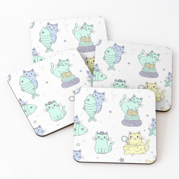 Item preview, A colorful illustration of playful cats designed and sold by Creative88Art.
