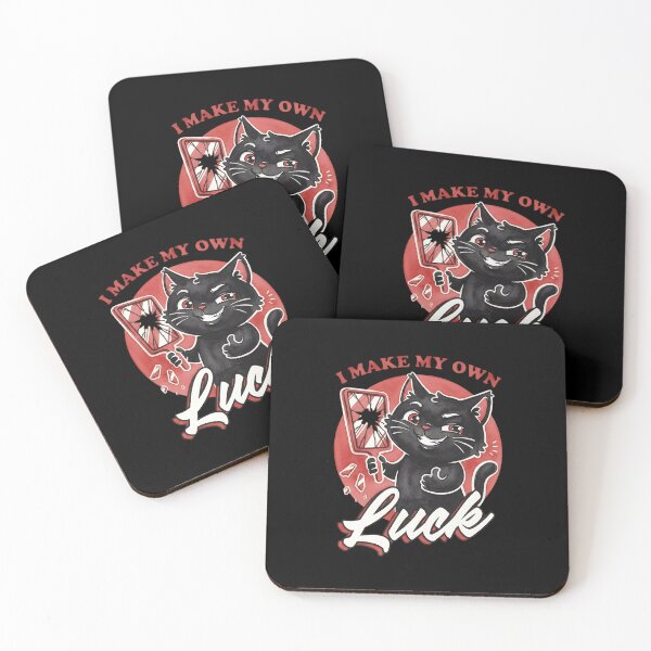 Item preview, I Make My Own Luck Black Cat Broken Mirror Quote designed and sold by haitrieuic96.