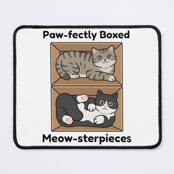 Item preview, Paw-fectly Boxed – Cute Cats in Boxes Funny Design designed and sold by aiqdelicia.