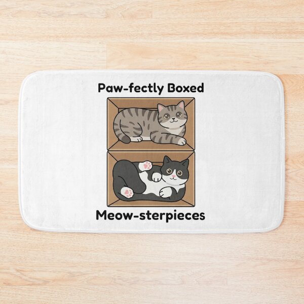 Item preview, Paw-fectly Boxed – Cute Cats in Boxes Funny Design designed and sold by aiqdelicia.