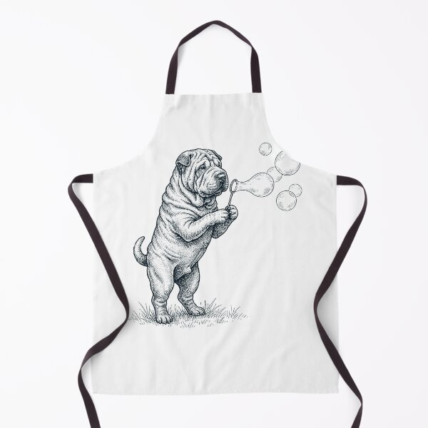 Item preview, Vintage Chinese Shar Pei Blowing Bubbles Dog Mom Dad Lover designed and sold by DoodleTortle.