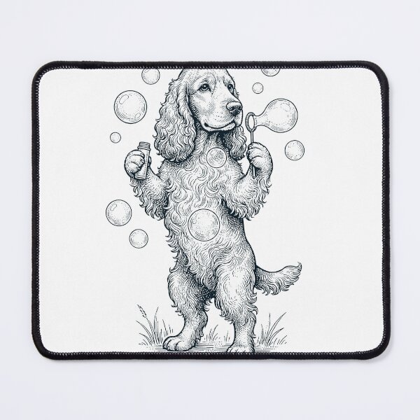 Item preview, Vintage Cocker Spaniel Blowing Bubbles Dog Mom Dad Lover designed and sold by DoodleTortle.