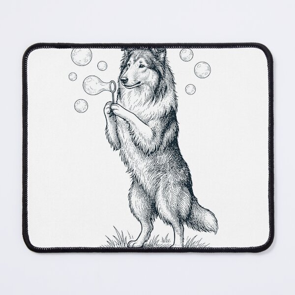 Item preview, Vintage Collie Blowing Bubbles Dog Mom Dad Lover designed and sold by DoodleTortle.