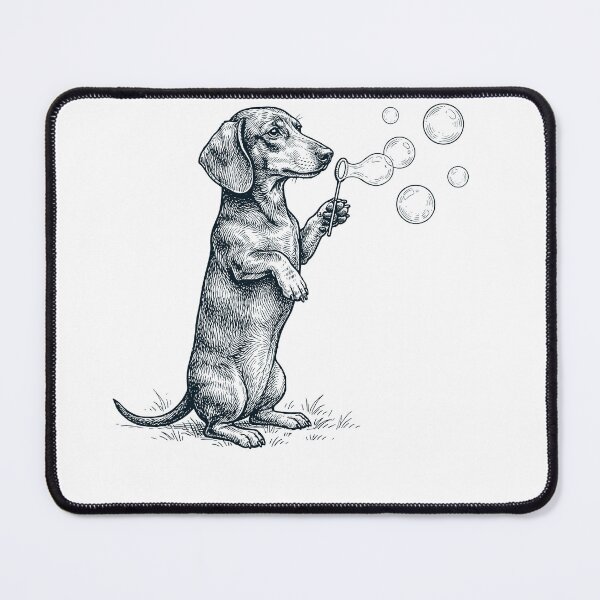 Item preview, Vintage Dachshund Blowing Bubbles Dog Mom Dad Lover designed and sold by DoodleTortle.