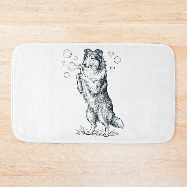 Item preview, Vintage Collie Blowing Bubbles Dog Mom Dad Lover designed and sold by DoodleTortle.