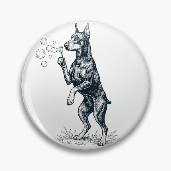 Item preview, Vintage Doberman Pinscher Blowing Bubbles Dog Mom Dad Lover designed and sold by DoodleTortle.