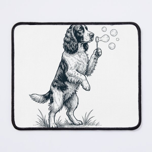 Item preview, Vintage English Springer Spaniel Blowing Bubbles Dog Mom Dad Lover designed and sold by DoodleTortle.