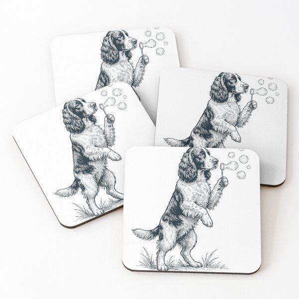 Item preview, Vintage English Springer Spaniel Blowing Bubbles Dog Mom Dad Lover designed and sold by DoodleTortle.