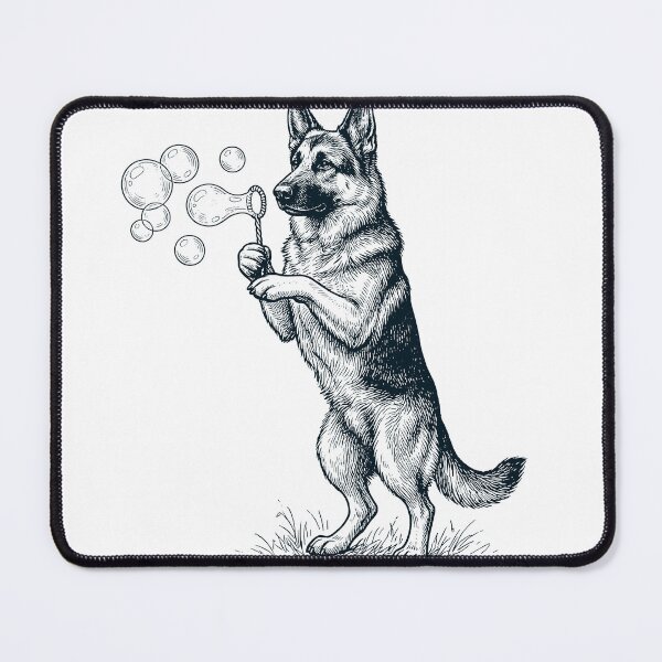 Item preview, Vintage German Shepherd Blowing Bubbles Dog Mom Dad Lover designed and sold by DoodleTortle.