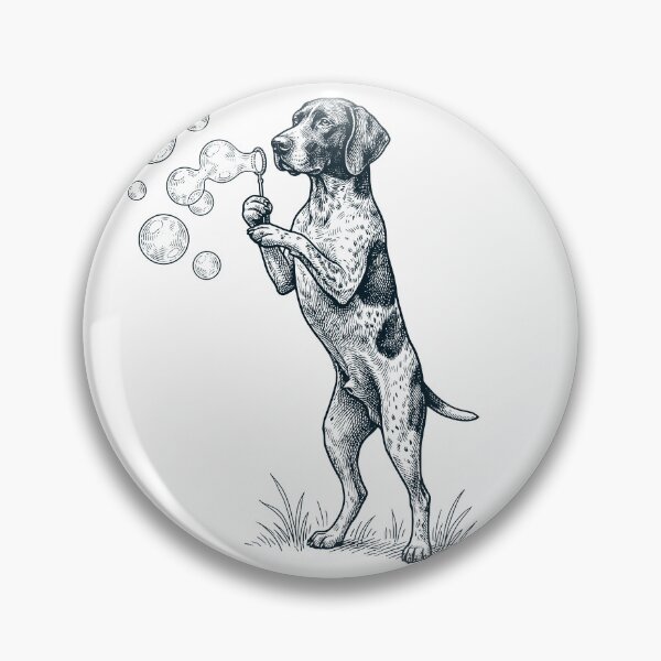 Item preview, Vintage German Shorthaired Pointer Blowing Bubbles Dog Mom Dad Lover designed and sold by DoodleTortle.