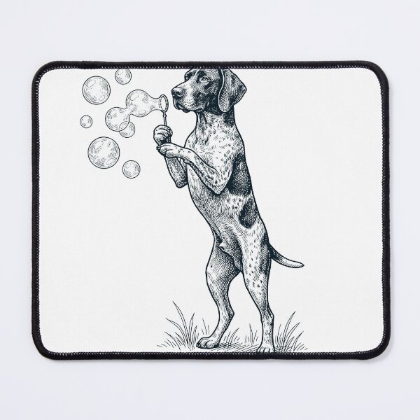 Item preview, Vintage German Shorthaired Pointer Blowing Bubbles Dog Mom Dad Lover designed and sold by DoodleTortle.