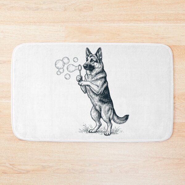 Item preview, Vintage German Shepherd Blowing Bubbles Dog Mom Dad Lover designed and sold by DoodleTortle.